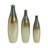 Ombre Tall Glass Bottle Vase for Table Home Decor - Elegant Flower Vase with Gold Rim Accent for Living Room Styling - Set of 3, 21", 18", 16", Green