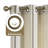 Linen Blend Striped Grommet Light Filtering Curtain Panel For Living Room-1547071029-1547071031