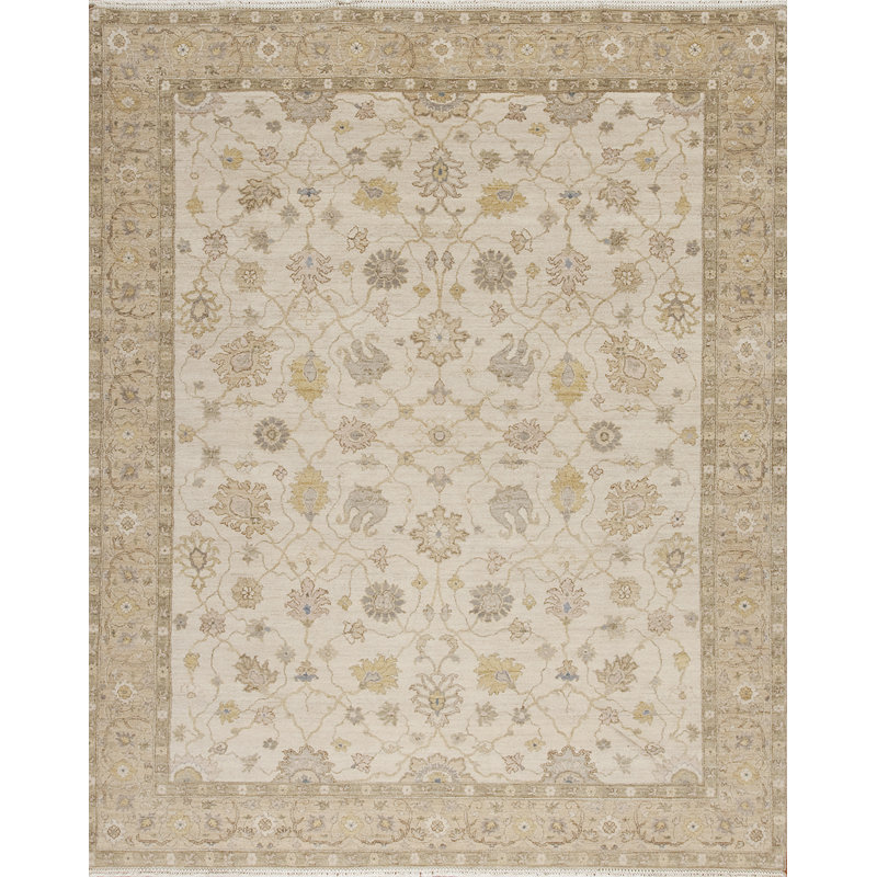 Caribbean Breeze Hand Knotted Wool Area Rug, Rectangle 4' x 6'