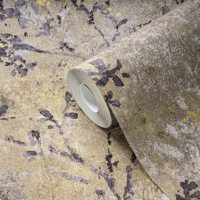 Rahnuma 10.05m x 53cm Glitter Double Roll, Beige Rustic