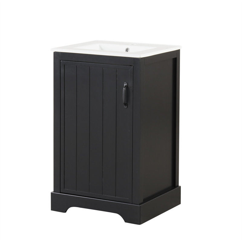 Armoires de salle de bain avec lavabo, Noir, noir, noir, noir