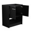 Meuble-lavabo autoportant 30 po en chêne noir, 2 portes, contreplaqué Mark Oak 30 po, avec éclairage