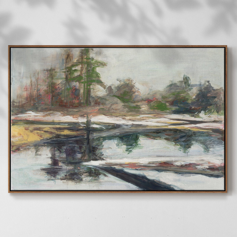 «Quiet Reflection», reproduction sur toile encadrée, H 25 po x l 17 po x P 2 po, Noyer
