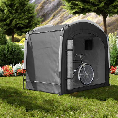 Remises portatives avec rangement, abri à vélo Oxford 210D pour l'extérieur