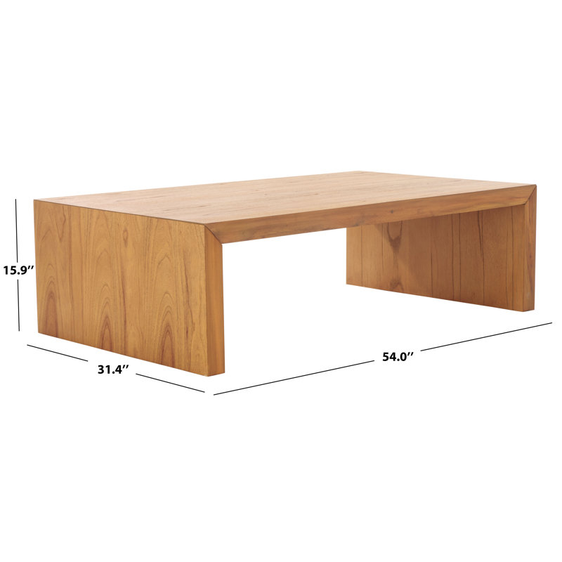 Tawney Rectangle Wood Coffee Table, Natural