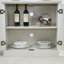 Buffet de rangement avec 2 portes décoratives en miroir-2025595069
