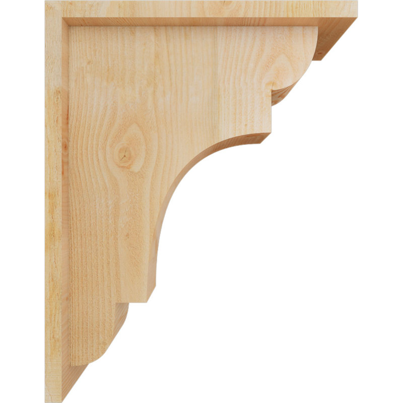 New Brighton Corbel avec plaque arrière, H 18 po x l 6 po x P 14 po, Sapin de Douglas, Sciage brut