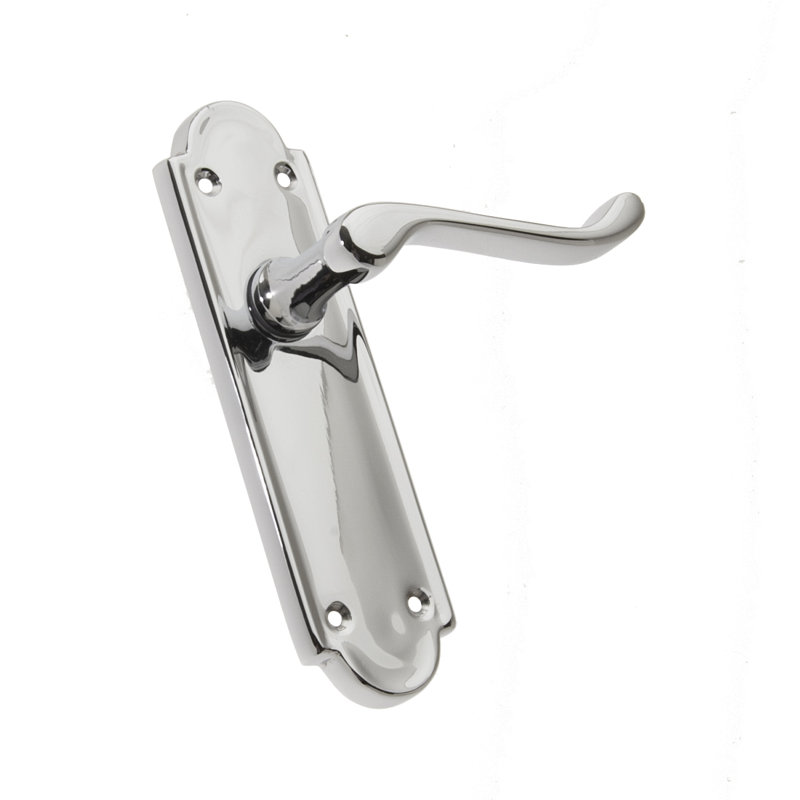 Amman Passage Door Handle, Polished Chrome
