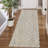 Farmhouse Scalloped Rug Washable Rug with Non Slip TRP Backing, Low Pile Non Shedding Rustic Carpet, Soft Thin Foldable Printed Mat for Living Room Bedroom-660204437-660204436