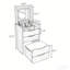Bureau de coiffeuse 3 en 1 avec miroir à plateau rabattable, petit ensemble de coiffeuse avec bureau en verre visible, coiffeuse pour chambre à coucher-1820392771