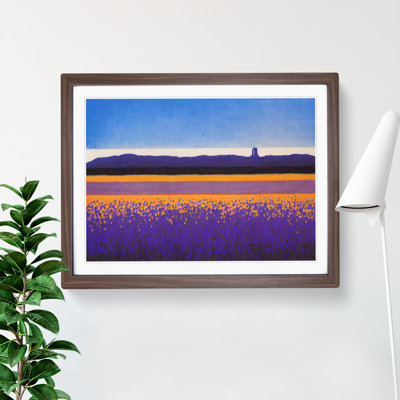 Irresistible Absract Bluebell Field - Framed Print