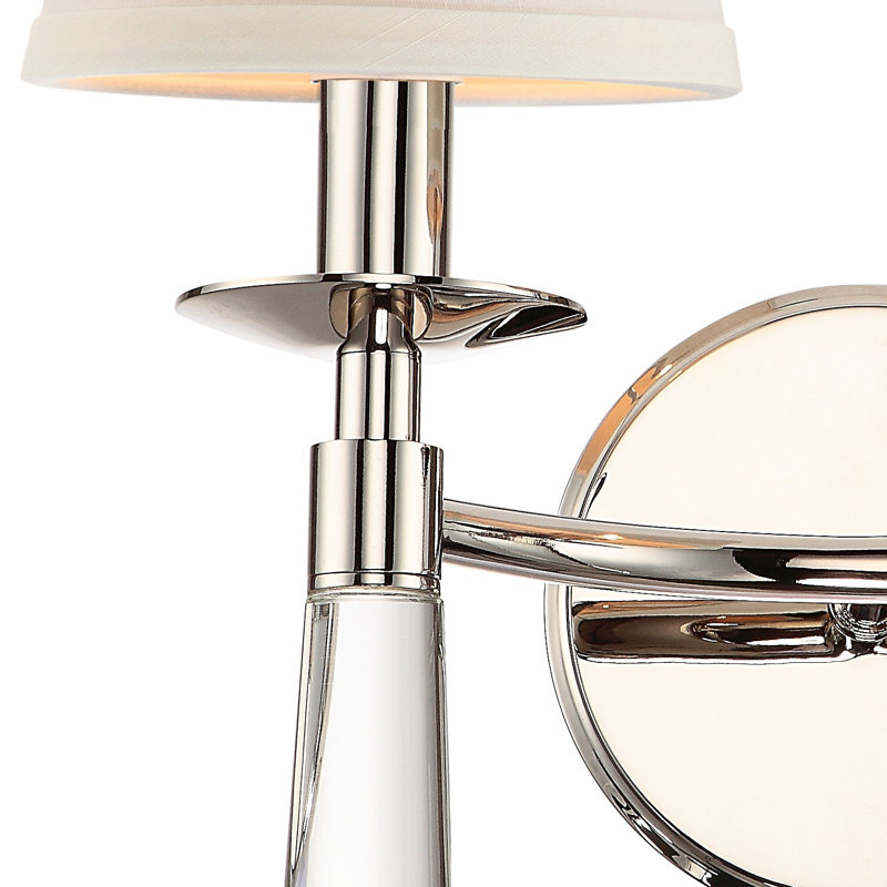 Baxter 2 Light Sconce, Polished Nickel