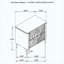 Table de chevet blanche 2 tiroirs ultrabrillante
