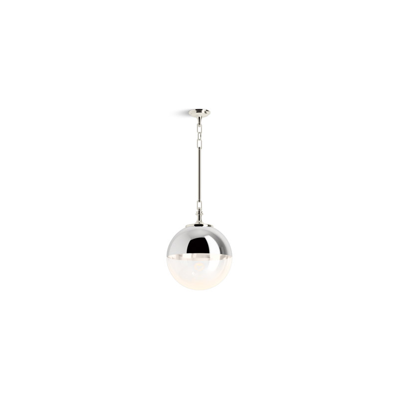 Bellera 14 In. One-Light Pendant, Polished Nickel