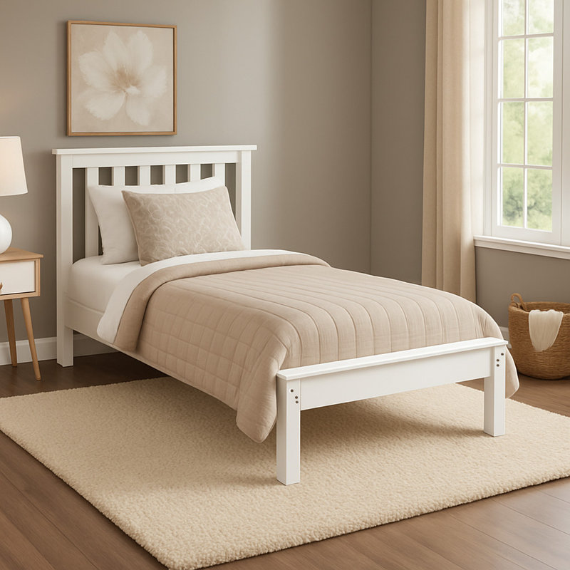 Beaverville Bed, White, Double (4'6)
