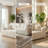 Boneless  Loveseat Couches Corduroy Loveseat Sofa Couch for Living Room, 86.6 x 35.4 Inches, with 2 Throw Pillows for living room-1891026850