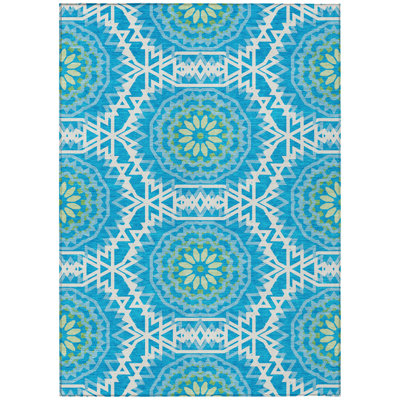 Tapis intérieur / extérieur en polyester tissé à la machine Kawon