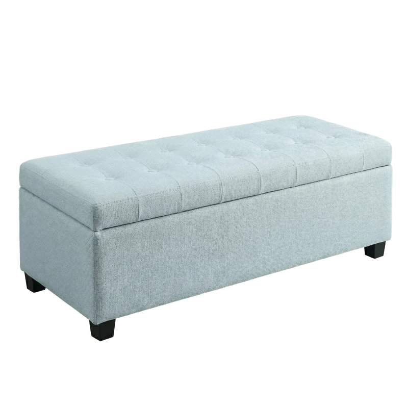 Rangement de chambre à coucher bleu 50,27 pouces, et couvercle facile à utiliser