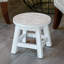 Repose-pieds moderne à motif floral grand, blanc grand-1269741104