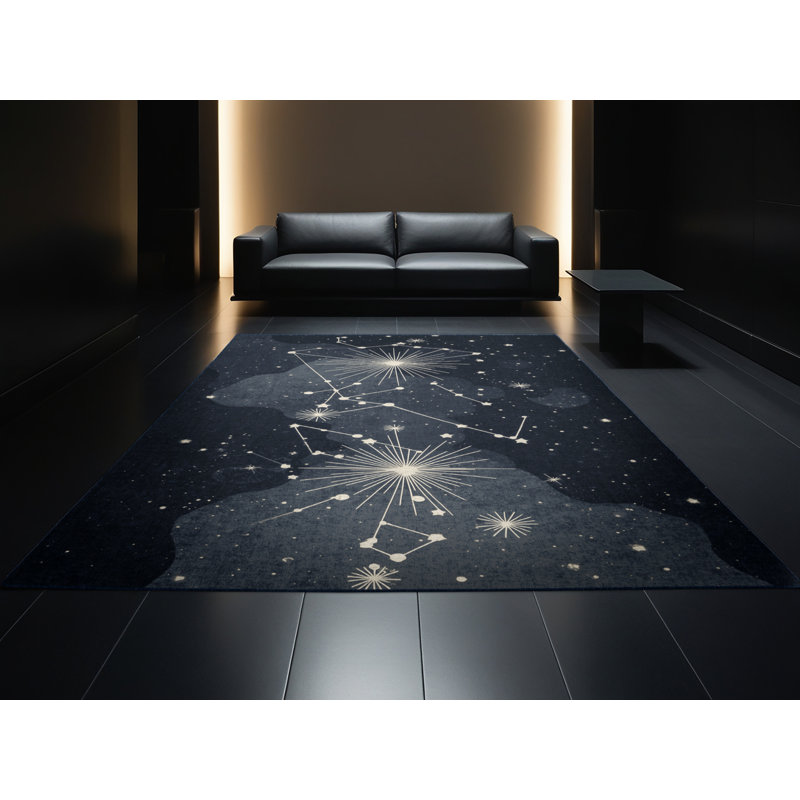 Tapis gris délavé à la machine Oryry, 6 X 9