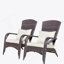 Chaise de patio avec coussins (coussin beige)-225706331
