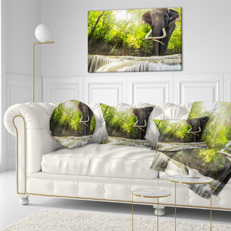 Oreiller en erawans avec coussin lombaire éléphant