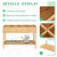 Lit de jardin surélevé en bois naturel avec 8 poches de plantation 43,3 po x 18 po x 30 po Outsunny
