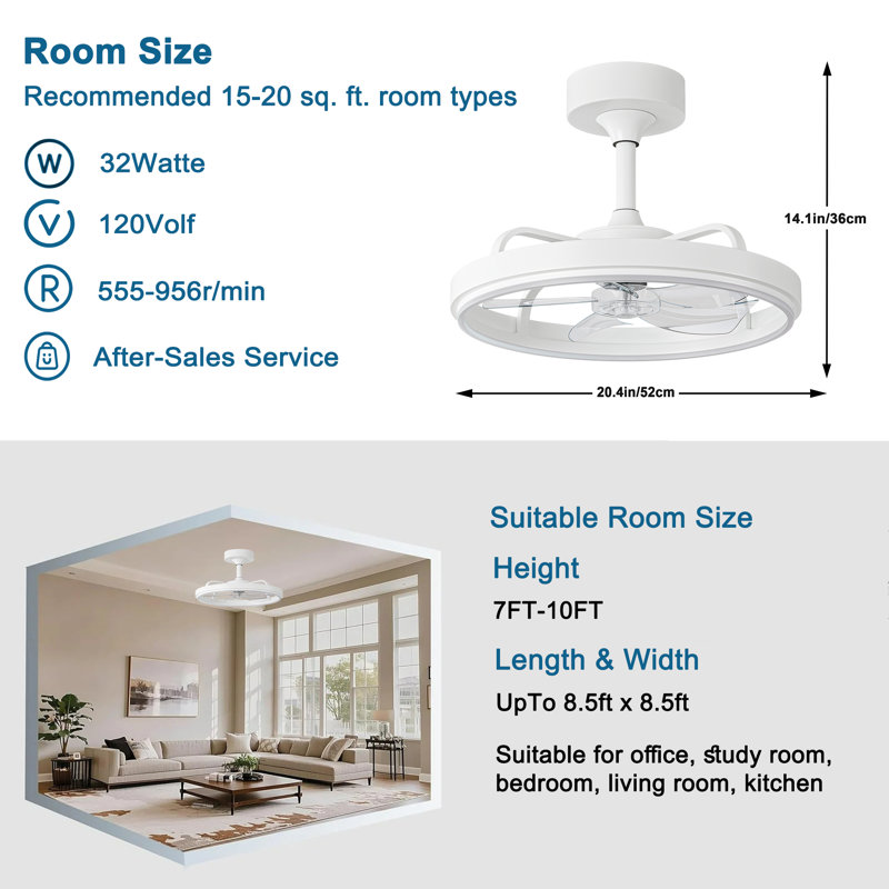  Ventilateur de plafond intelligent réversible avec éclairage et contrôle APP, 6 lumières DEL à intensité variable, ventilateur de plafond intelligent pour le salon, la cuisine et la chambre à coucher