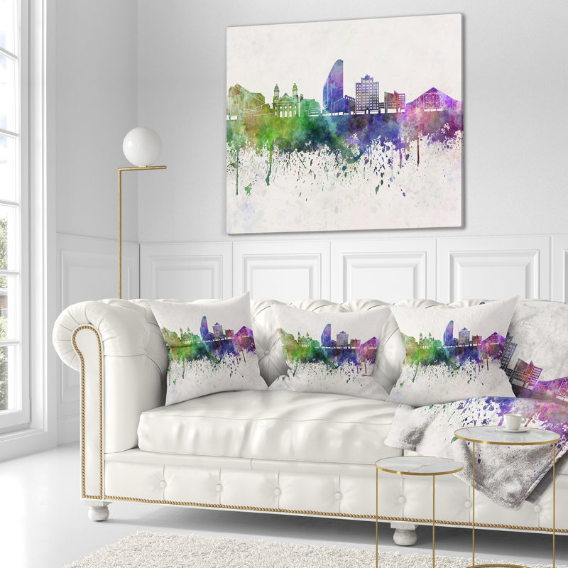 Coussin Cityscape San Jose, Rectangulaire, 12 po x 20 po