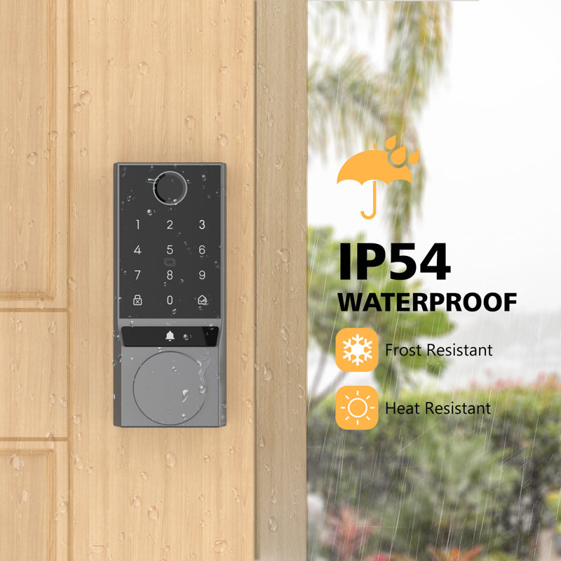 Smart Lock Touchscreen Single Cylinder Deadbolt with Smartkey Security, Polished Chrome