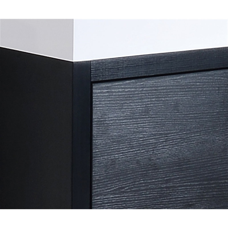 Ensemble de meuble-lavabo simple 47 po Royka, Noir