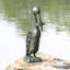 Snacking Pelican Garden Sculpture