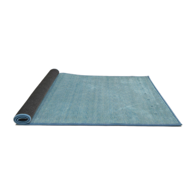 Tapis de zone bleu contemporain, Rond 3 pi