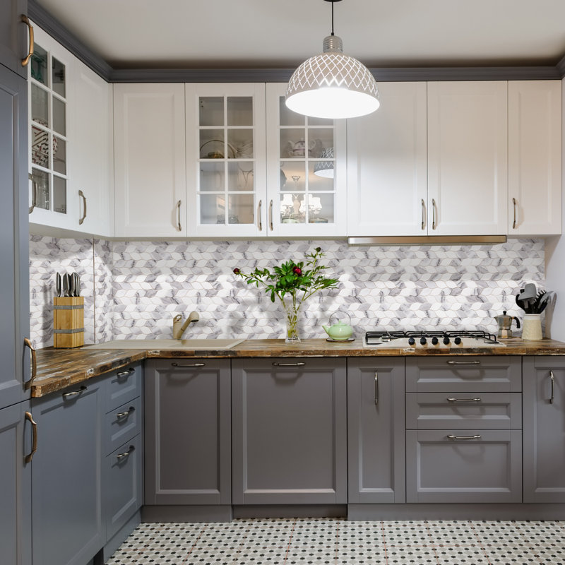 Santorini Braid 12'' x 12'' Marble Mosaic Tile