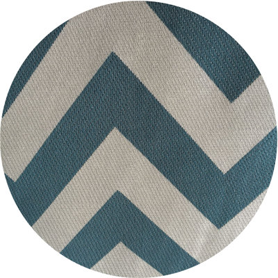 Tapis bleu à chevrons Fairmount