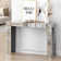 Yolanta 47.24'' Glass Top Console Table