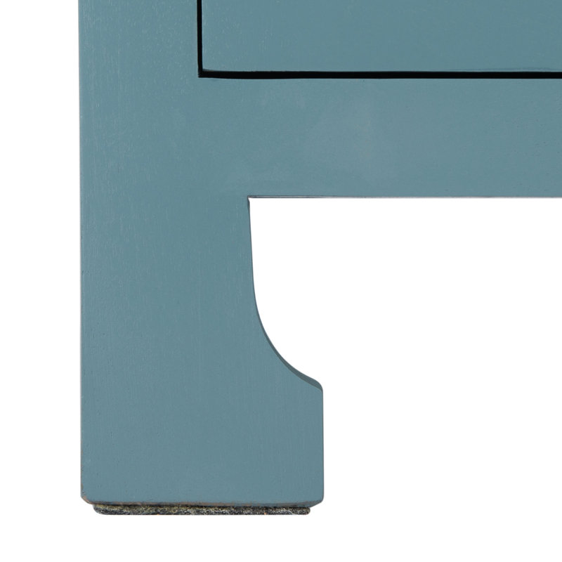 1 - Drawer Nightstand, Blue Gray/Natural