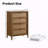 Vichy Wood And Rattan 4-Drawer Chest