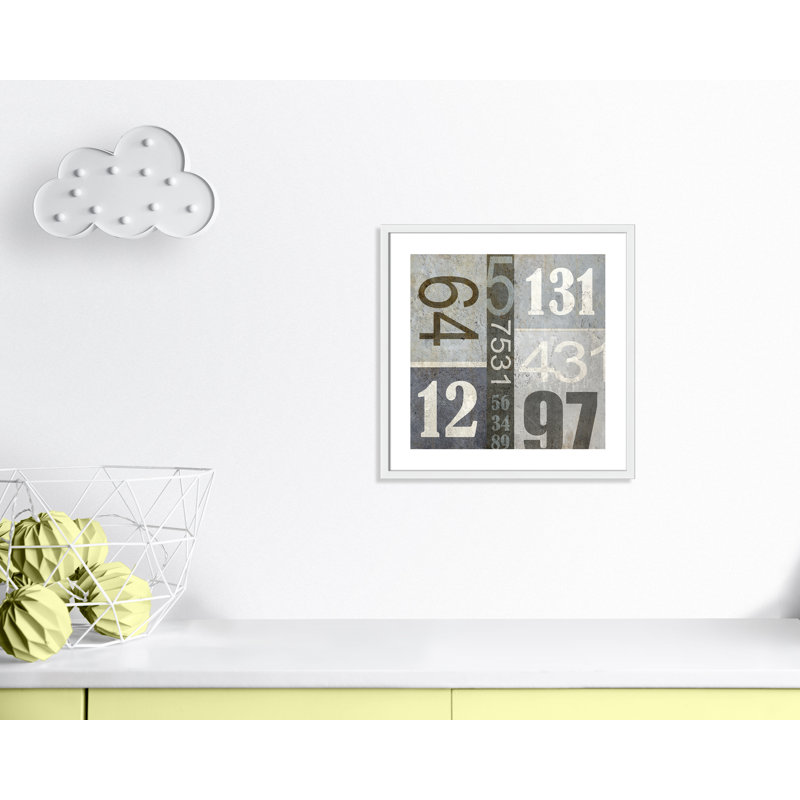 Art numérique encadré, H 22,5 po x l 22,5 po x P 1,18 po, Encadré de boîte blanc
