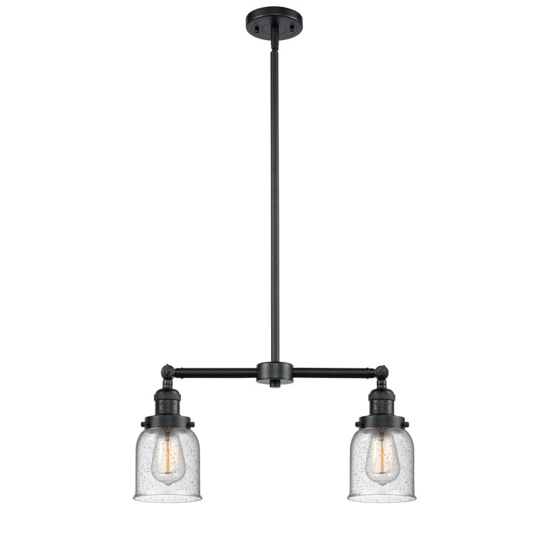 Bell - 2 Light 21" Island Light, 6 Watt Vinage LED Bulb, Seedy, Oil Rubbed Bronze