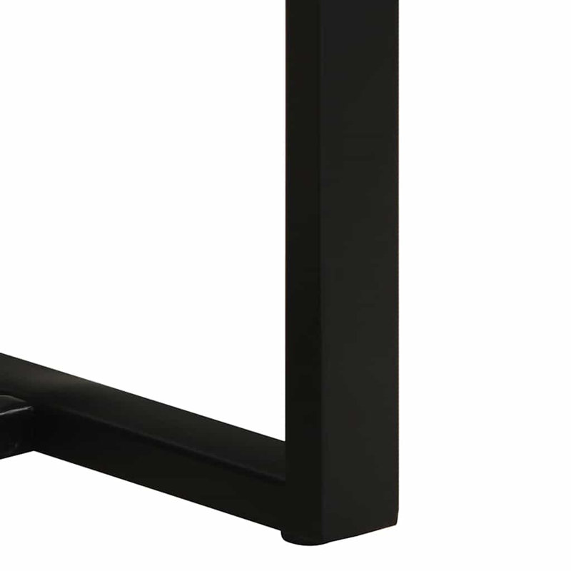 Bench 35x45 Cm Solid Rough Wood Mango, Black/Brown, 45cm H x 60cm W x 35cm D
