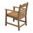 Patio Dining Chair With Armset Set Of 2,  HIPS Materialwith Imitation Wood Grain Wexture Chair For Deck Pool Backyard, Teak-205068289