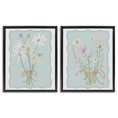 Ensemble de cadres flottants 2 pièces Vintage Spring Clippings, design par Leslie Hermosa