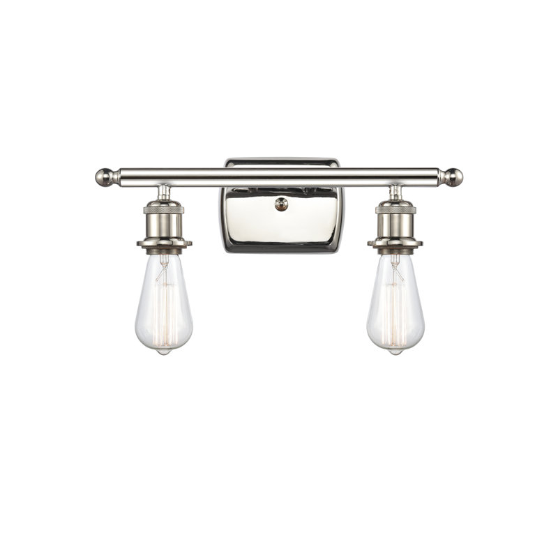 Orrington 2 - Light Dimmable Vanity Light, 6 Watt Vinage LED Bulb, Polished Nickel