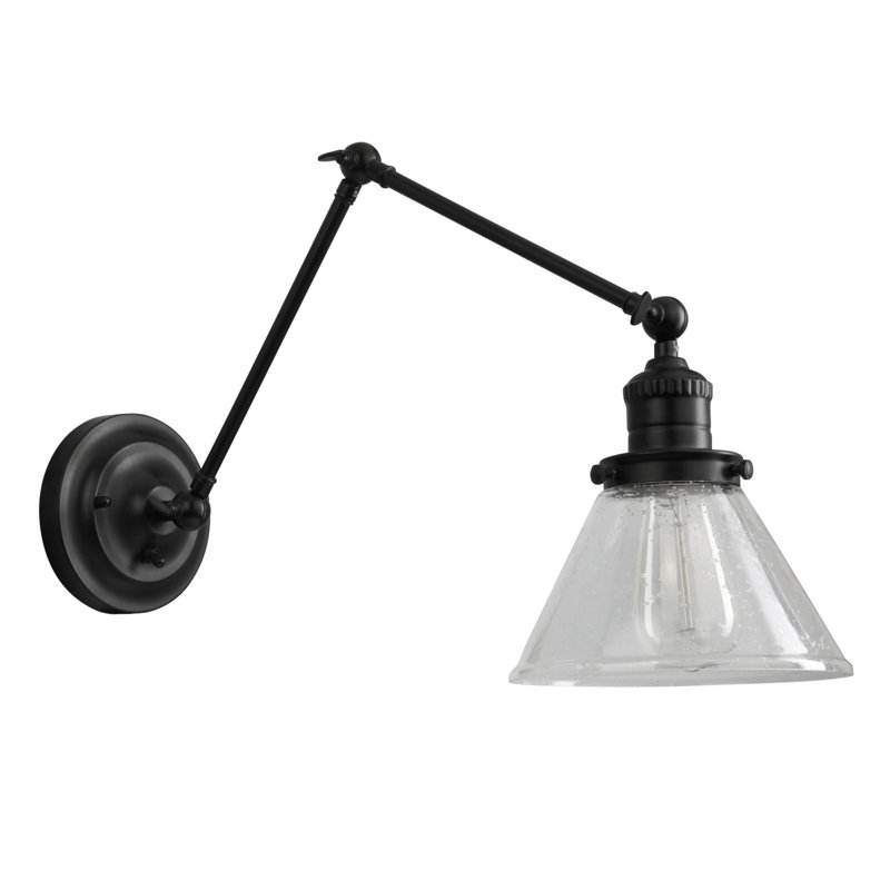 Vannatta Swing Arm Sconce, Matte Black