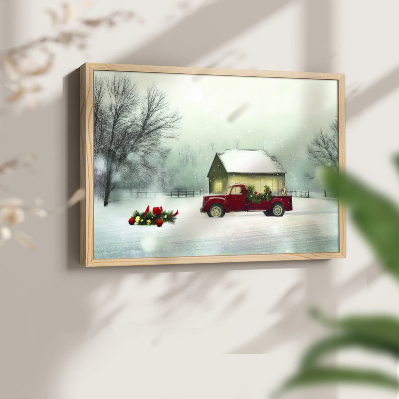 Chirstmas Art-XV - Reproduction encadrée - Restickable, H 8 po x l 10 po, Naturel