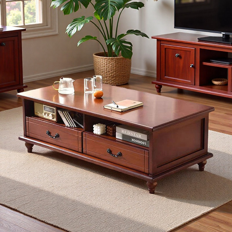 Table basse simple et moderne de luxe, 19.68" H x 55.11" L x 25.59" W, Tanné