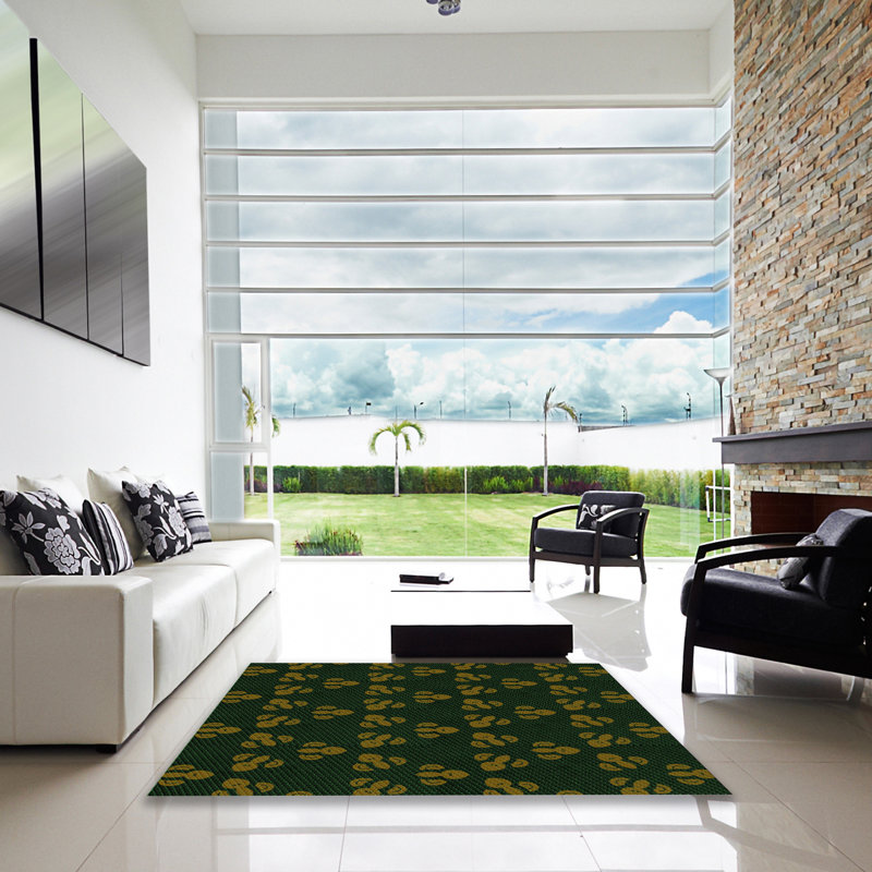 Tapis 100% à motif lavable à la machine 2989 3, Carré 4 pi