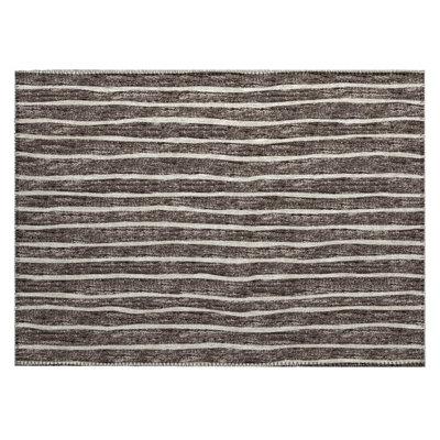 Loreen Washable Striped Indoor / Outdoor Rug