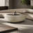 Rotating cream style end table